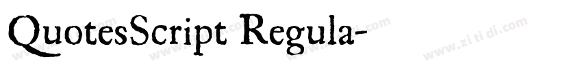 QuotesScript Regula字体转换